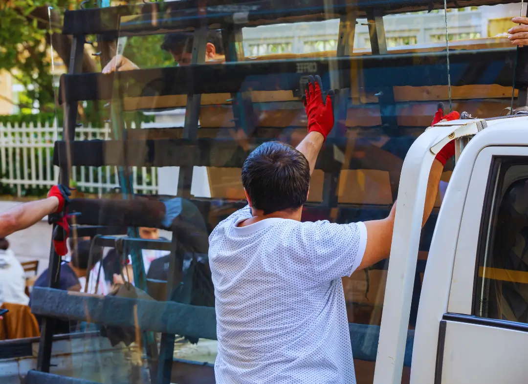 Remplacement de vitrine magasin Les Sorinières